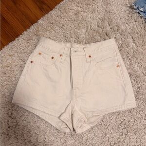 Levi’s Cream Denim Shorts